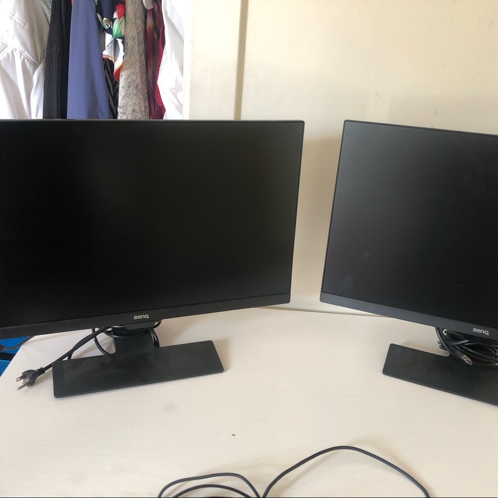 Two BenQ Computer Monitors